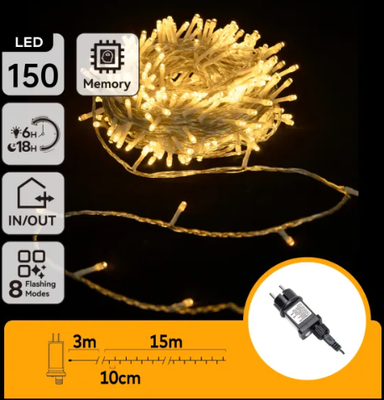 Luces Led Navidad Luz Calida Max 3.6W 15 Mt